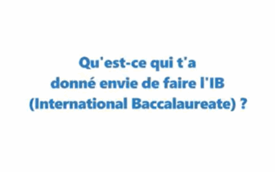 Nos élèves de l’IB, nos meilleurs ambassadeurs
