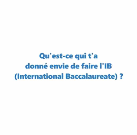 Nos élèves de l’IB, nos meilleurs ambassadeurs